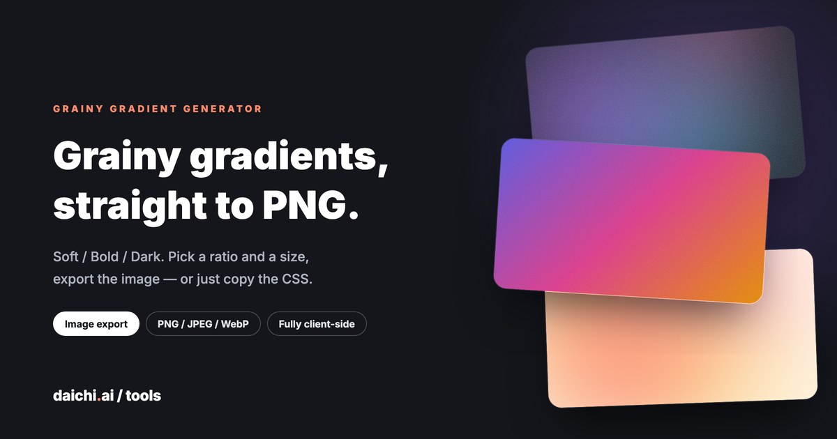 Grainy Gradient Generator